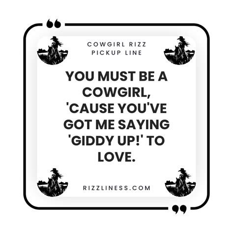 cowgirl pick up lines.